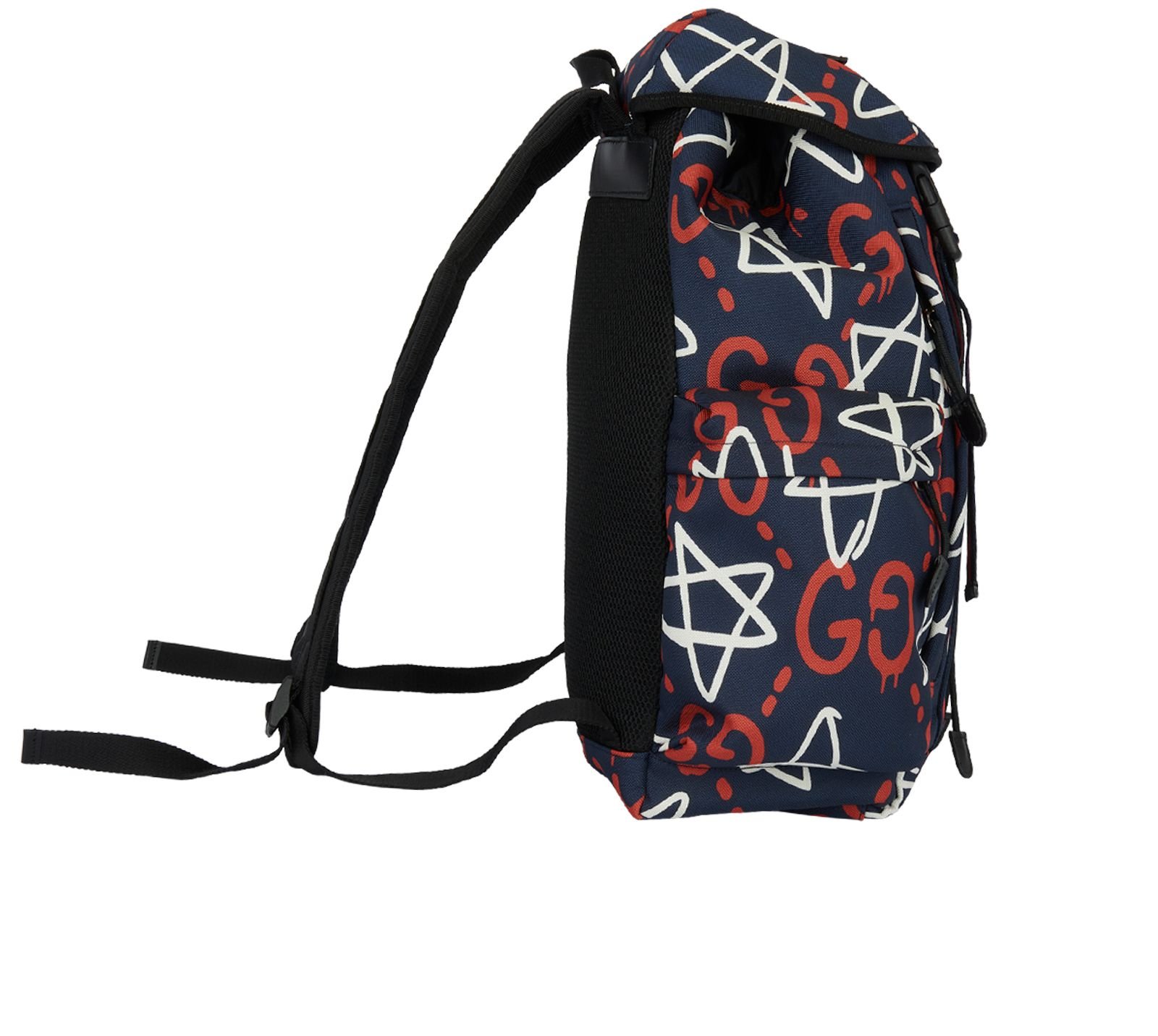 Guccighost Techpack, &pound;675, Handbags, Blue/Red/White, Canvas, Side view